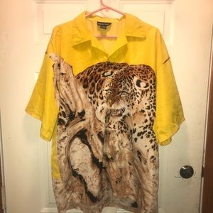 Leopard button down shirt